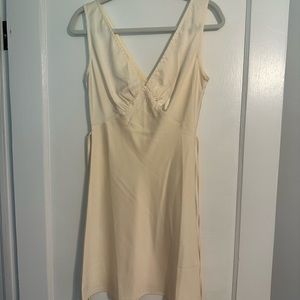 Peppermayo cream tie-back slip dress